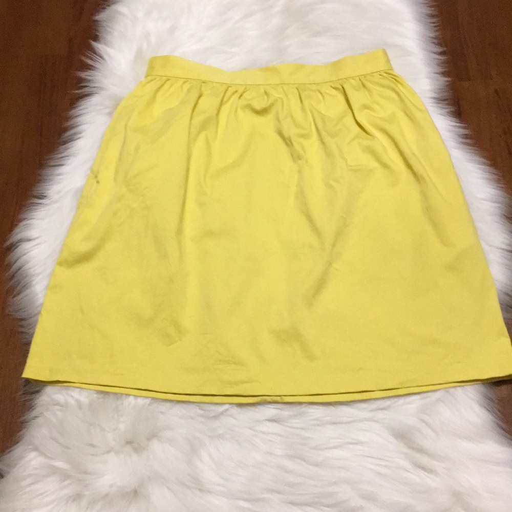 Alice + Olivia Bright Yellow Skirt w/Pockets 6